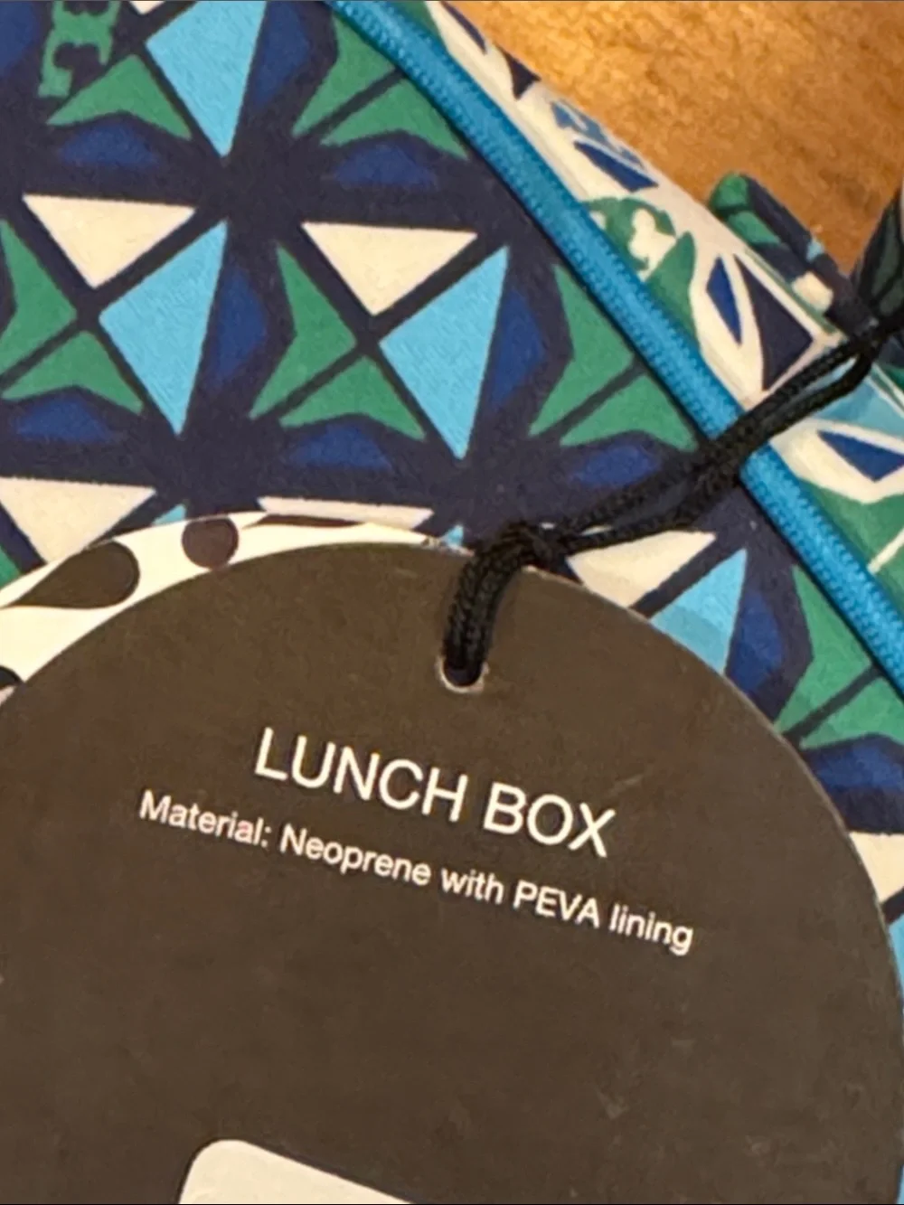 NWT Tory Burch Neiman Marcus Target Blue White Green Zipper Lunch Bag Tote  NEW!